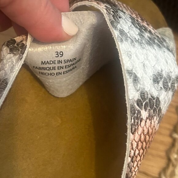 FREE PEOPLE Sidelines Flatform Sandal Slide Sienna Snakeskin size 39(8) NEW - Picture 4 of 13